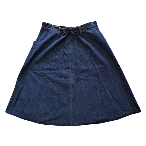 Vintage Studiowear a line blue denim button up skirt - Picture 4 of 5